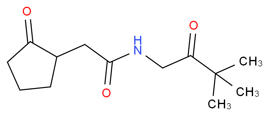 N-(3,3-dimethyl-2-oxobutyl)-2-(2-oxocyclopentyl)acetamide_Molecular_structure_CAS_)