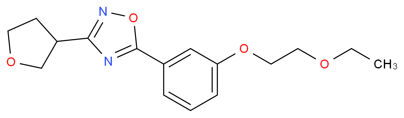 5-[3-(2-ethoxyethoxy)phenyl]-3-(tetrahydrofuran-3-yl)-1,2,4-oxadiazole_Molecular_structure_CAS_)