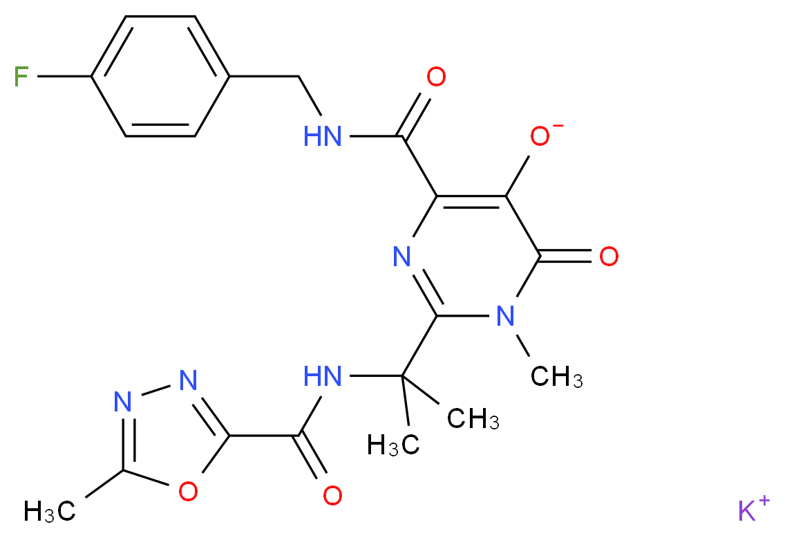 Raltegravir Potassium Salt_Molecular_structure_CAS_871038-72-1)