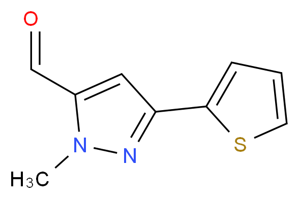 1-methyl-3-thien-2-yl-1H-pyrazole-5-carbaldehyde_Molecular_structure_CAS_879896-48-7)