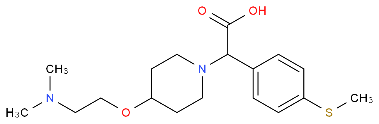 {4-[2-(dimethylamino)ethoxy]piperidin-1-yl}[4-(methylthio)phenyl]acetic acid_Molecular_structure_CAS_)