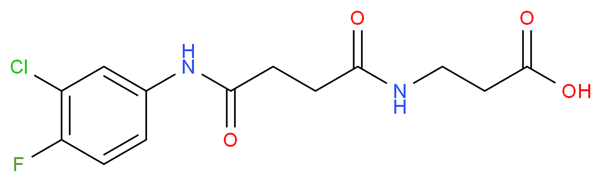 3-({4-[(3-chloro-4-fluorophenyl)amino]-4-oxobutanoyl}amino)propanoic acid_Molecular_structure_CAS_)
