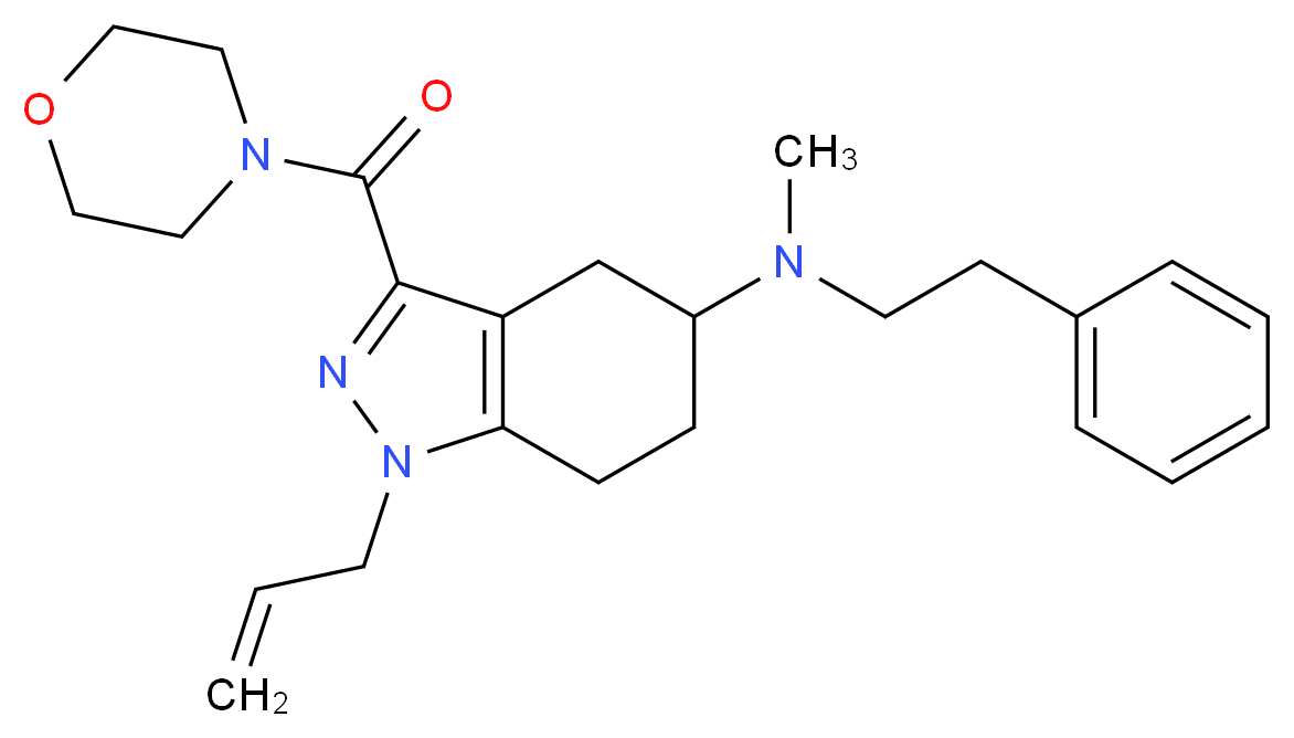 1-allyl-N-methyl-3-(4-morpholinylcarbonyl)-N-(2-phenylethyl)-4,5,6,7-tetrahydro-1H-indazol-5-amine_Molecular_structure_CAS_)