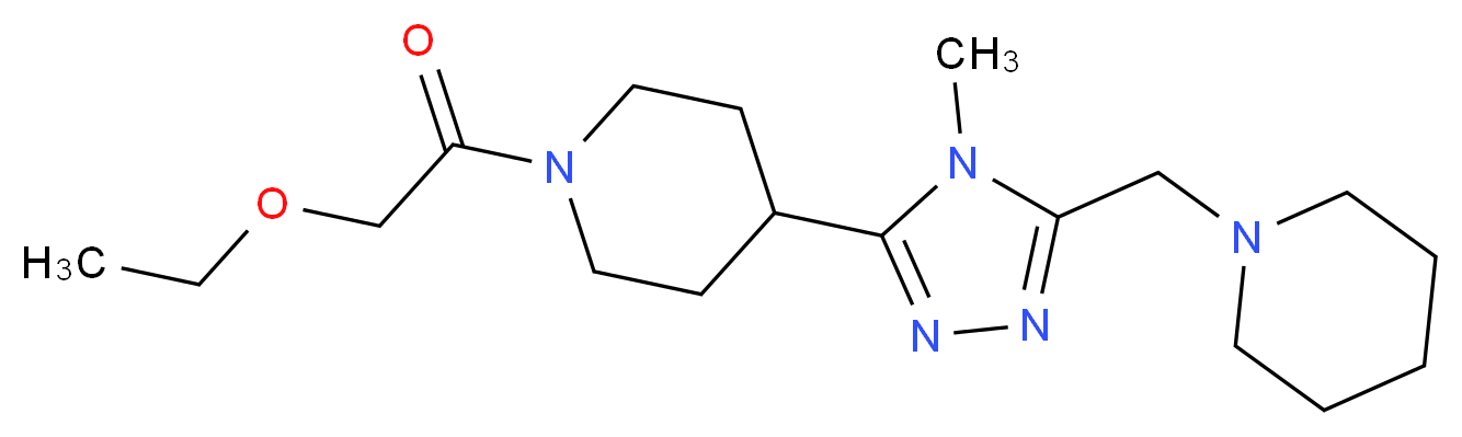1-(ethoxyacetyl)-4-[4-methyl-5-(piperidin-1-ylmethyl)-4H-1,2,4-triazol-3-yl]piperidine_Molecular_structure_CAS_)