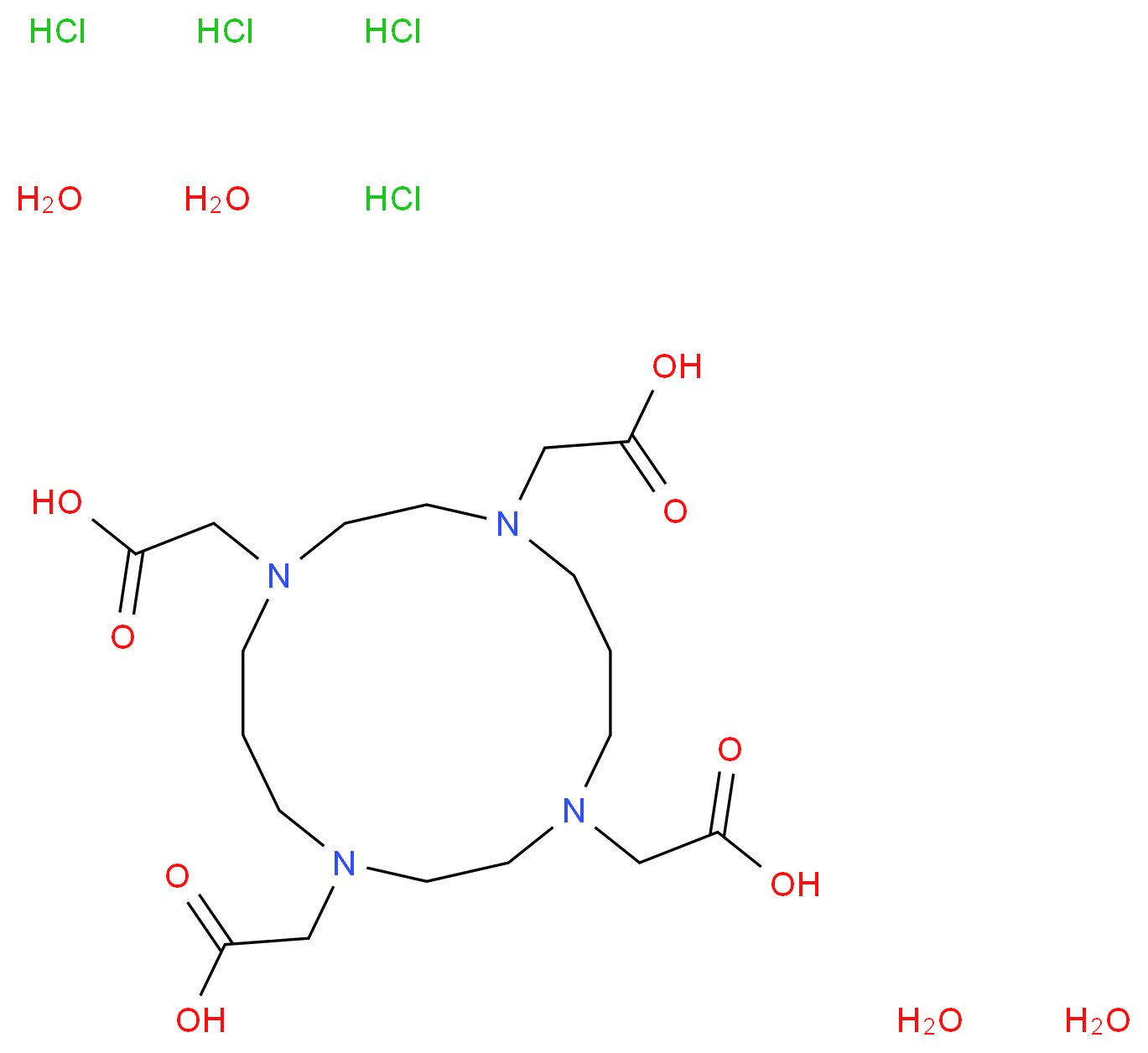 1,4,8,11-Tetraazacyclotetradecane-1,4,8,11-tetraacetic acid tetrahydrochloride hydrate_Molecular_structure_CAS_339091-75-7)
