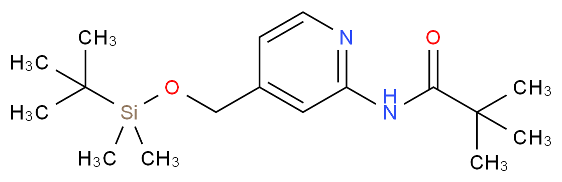 N-[4-(tert-Butyl-dimethyl-silanyloxymethyl)-pyridin-2-yl]-2,2-dimethyl-propionamide_Molecular_structure_CAS_618107-92-9)