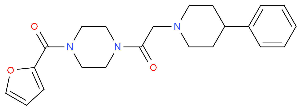 1-(2-furoyl)-4-[(4-phenyl-1-piperidinyl)acetyl]piperazine_Molecular_structure_CAS_)