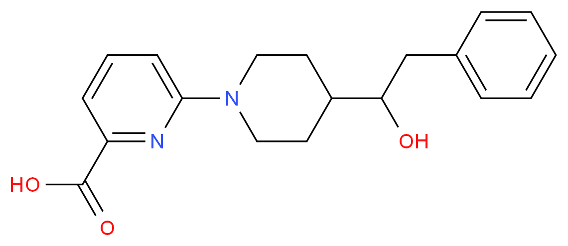 6-[4-(1-hydroxy-2-phenylethyl)-1-piperidinyl]-2-pyridinecarboxylic acid_Molecular_structure_CAS_)