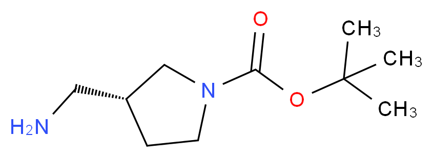 (R)-3-Aminomethyl-pyrrolidine-1-carboxylic acid tert-butyl ester_Molecular_structure_CAS_199174-29-3)