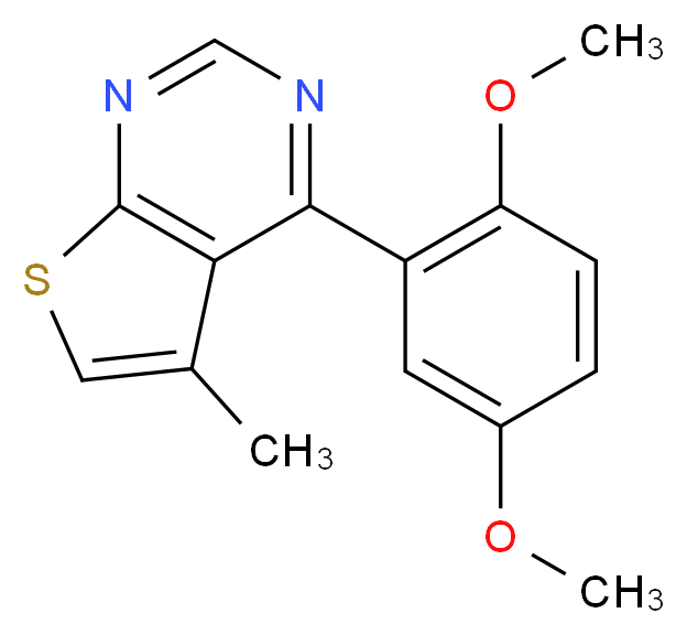 4-(2,5-dimethoxyphenyl)-5-methylthieno[2,3-d]pyrimidine_Molecular_structure_CAS_)