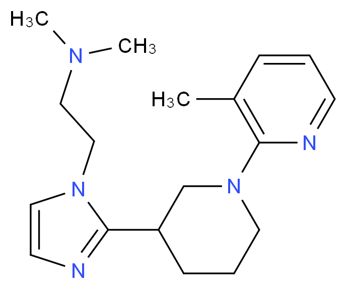 N,N-dimethyl-2-{2-[1-(3-methyl-2-pyridinyl)-3-piperidinyl]-1H-imidazol-1-yl}ethanamine_Molecular_structure_CAS_)