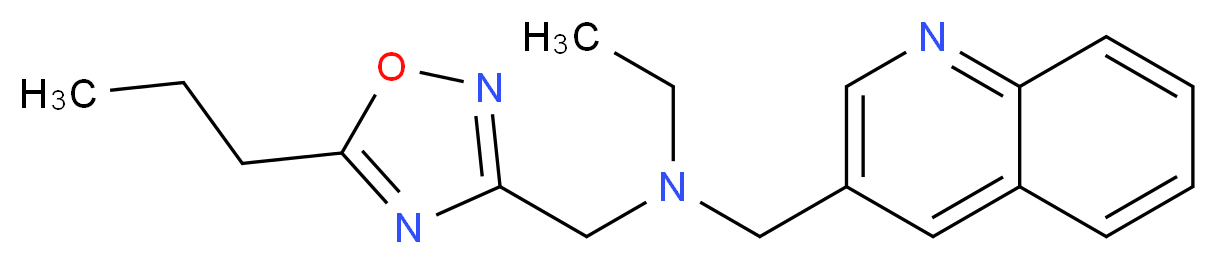 N-[(5-propyl-1,2,4-oxadiazol-3-yl)methyl]-N-(quinolin-3-ylmethyl)ethanamine_Molecular_structure_CAS_)
