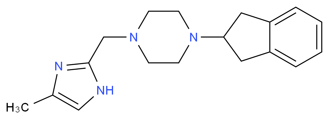 1-(2,3-dihydro-1H-inden-2-yl)-4-[(4-methyl-1H-imidazol-2-yl)methyl]piperazine_Molecular_structure_CAS_)