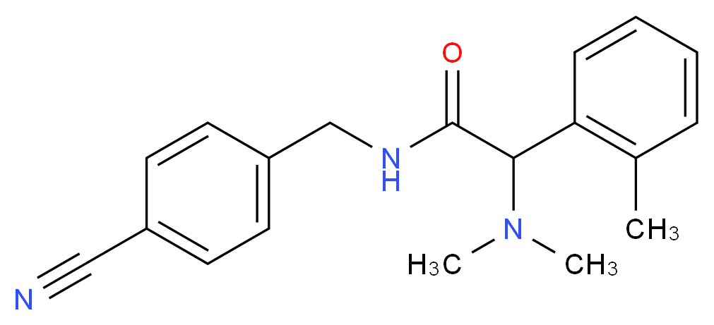 N-(4-cyanobenzyl)-2-(dimethylamino)-2-(2-methylphenyl)acetamide_Molecular_structure_CAS_)