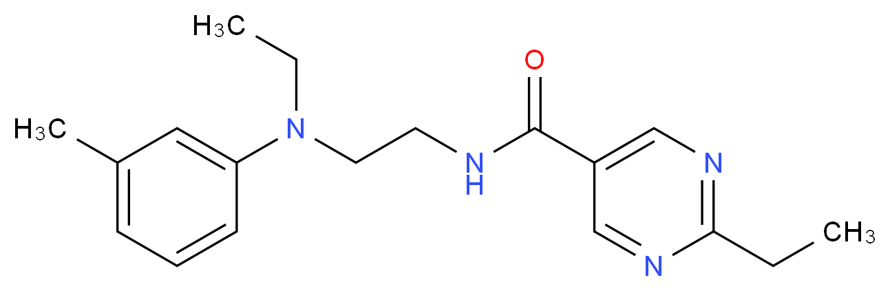 2-ethyl-N-{2-[ethyl(3-methylphenyl)amino]ethyl}-5-pyrimidinecarboxamide_Molecular_structure_CAS_)