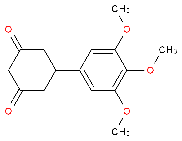5-(3,4,5-Trimethoxyphenyl)cyclohexane-1,3-dione_Molecular_structure_CAS_)