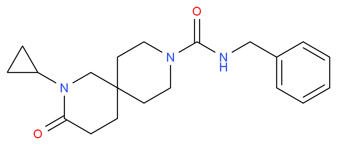 N-benzyl-2-cyclopropyl-3-oxo-2,9-diazaspiro[5.5]undecane-9-carboxamide_Molecular_structure_CAS_)