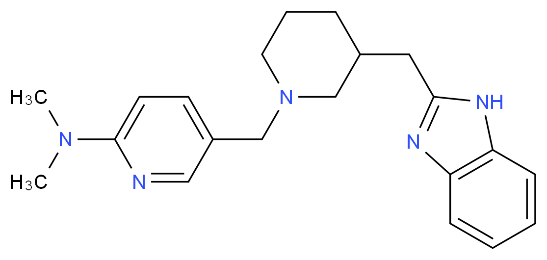 5-{[3-(1H-benzimidazol-2-ylmethyl)-1-piperidinyl]methyl}-N,N-dimethyl-2-pyridinamine_Molecular_structure_CAS_)