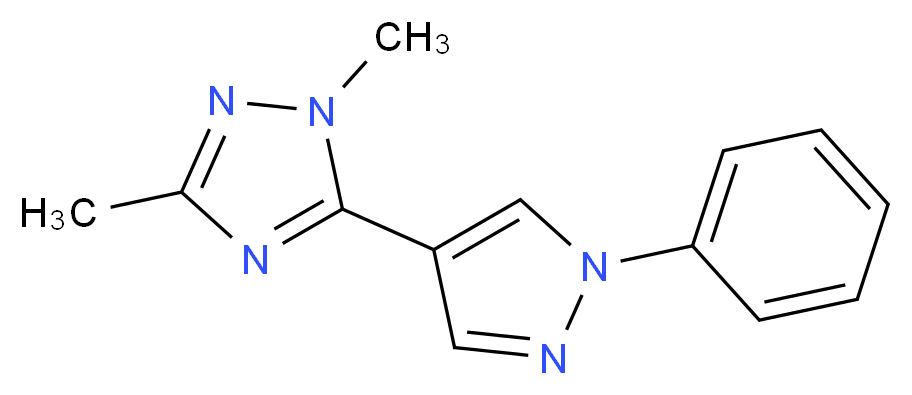 1,3-dimethyl-5-(1-phenyl-1H-pyrazol-4-yl)-1H-1,2,4-triazole_Molecular_structure_CAS_)