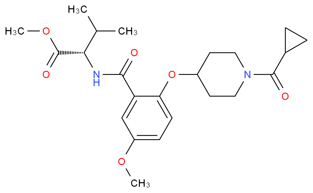 methyl N-(2-{[1-(cyclopropylcarbonyl)-4-piperidinyl]oxy}-5-methoxybenzoyl)-L-valinate_Molecular_structure_CAS_)
