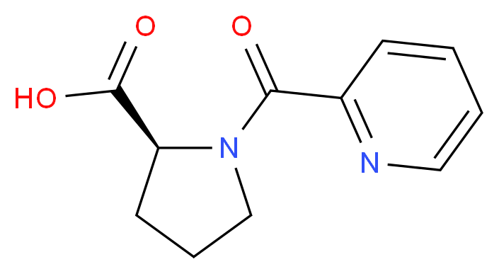 (2S)-1-[(pyridin-2-yl)carbonyl]pyrrolidine-2-carboxylic acid_Molecular_structure_CAS_)