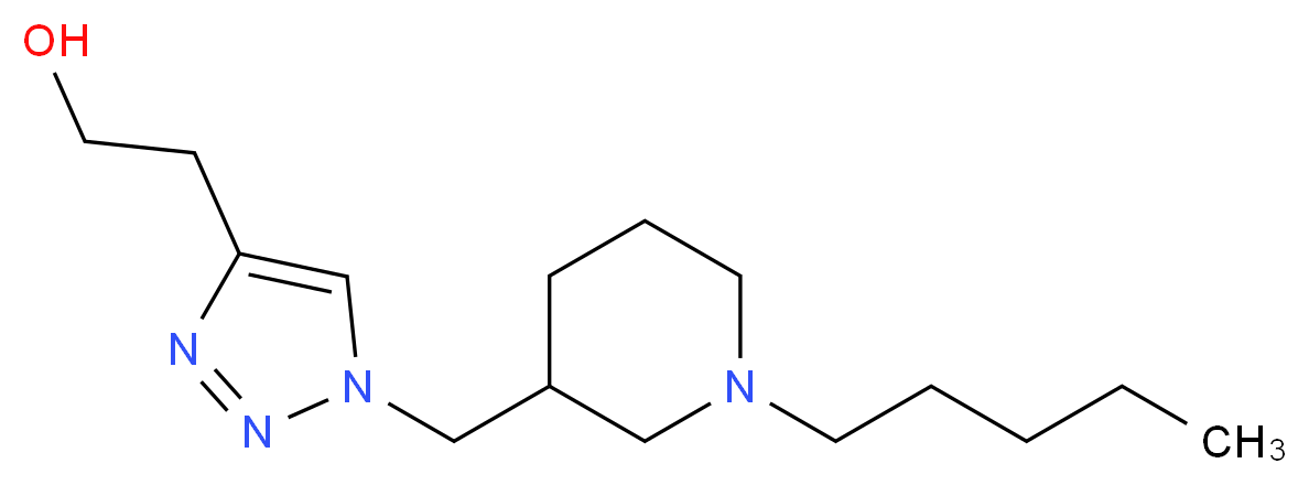 2-{1-[(1-pentylpiperidin-3-yl)methyl]-1H-1,2,3-triazol-4-yl}ethanol_Molecular_structure_CAS_)