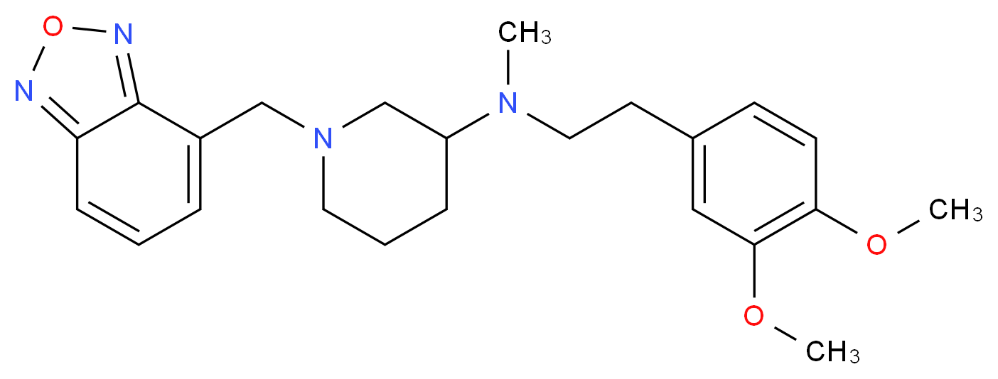 1-(2,1,3-benzoxadiazol-4-ylmethyl)-N-[2-(3,4-dimethoxyphenyl)ethyl]-N-methyl-3-piperidinamine_Molecular_structure_CAS_)