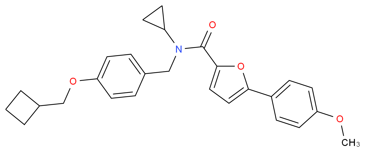N-[4-(cyclobutylmethoxy)benzyl]-N-cyclopropyl-5-(4-methoxyphenyl)-2-furamide_Molecular_structure_CAS_)