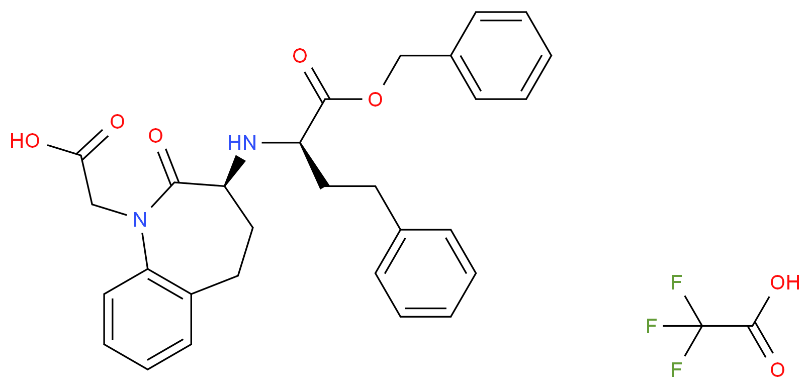 1'-epi-Benazeprilat Benzyl Ester Analogue, Trifluoroacetic Acid Salt_Molecular_structure_CAS_1356930-99-8)