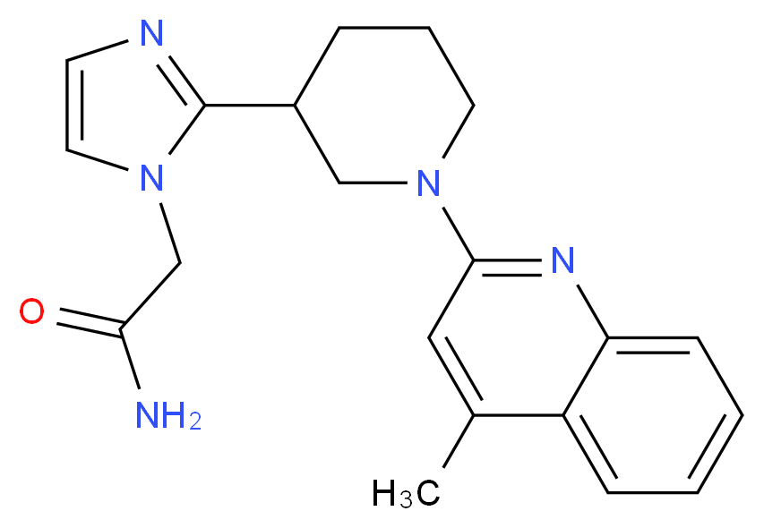 2-{2-[1-(4-methyl-2-quinolinyl)-3-piperidinyl]-1H-imidazol-1-yl}acetamide_Molecular_structure_CAS_)