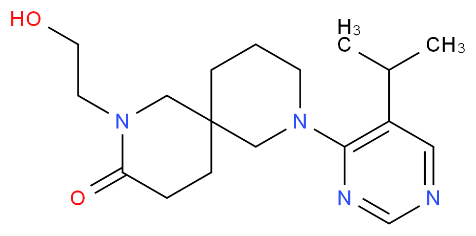 2-(2-hydroxyethyl)-8-(5-isopropyl-4-pyrimidinyl)-2,8-diazaspiro[5.5]undecan-3-one_Molecular_structure_CAS_)