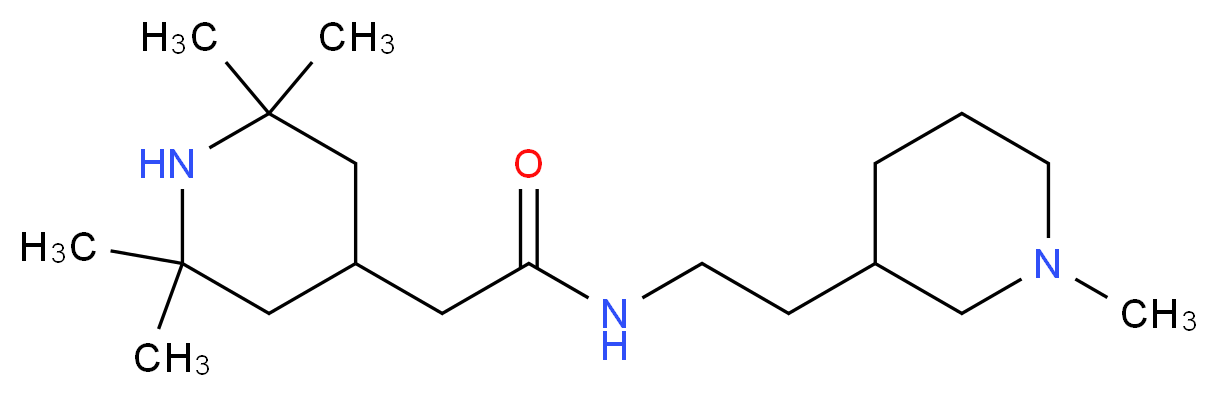 N-[2-(1-methylpiperidin-3-yl)ethyl]-2-(2,2,6,6-tetramethylpiperidin-4-yl)acetamide_Molecular_structure_CAS_)