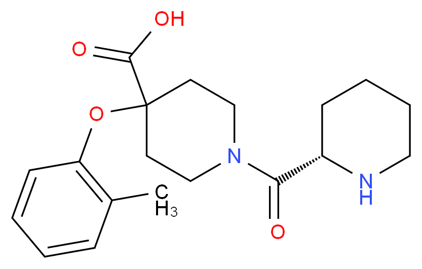 4-(2-methylphenoxy)-1-[(2S)-piperidin-2-ylcarbonyl]piperidine-4-carboxylic acid_Molecular_structure_CAS_)