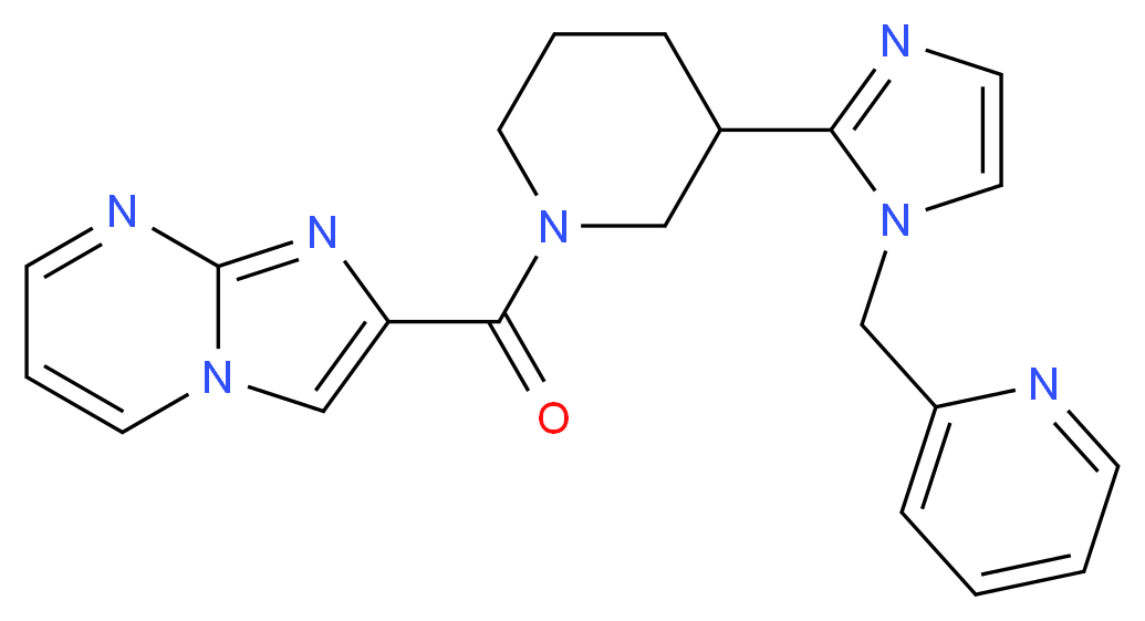 2-({3-[1-(pyridin-2-ylmethyl)-1H-imidazol-2-yl]piperidin-1-yl}carbonyl)imidazo[1,2-a]pyrimidine_Molecular_structure_CAS_)