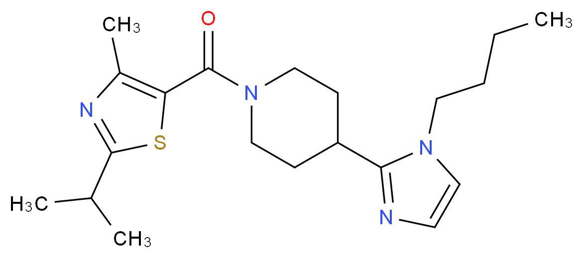 4-(1-butyl-1H-imidazol-2-yl)-1-[(2-isopropyl-4-methyl-1,3-thiazol-5-yl)carbonyl]piperidine_Molecular_structure_CAS_)