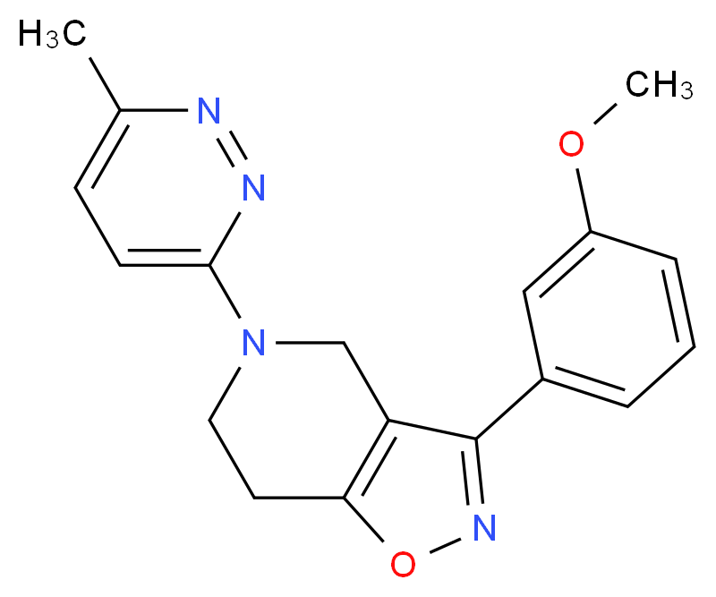 3-(3-methoxyphenyl)-5-(6-methylpyridazin-3-yl)-4,5,6,7-tetrahydroisoxazolo[4,5-c]pyridine_Molecular_structure_CAS_)