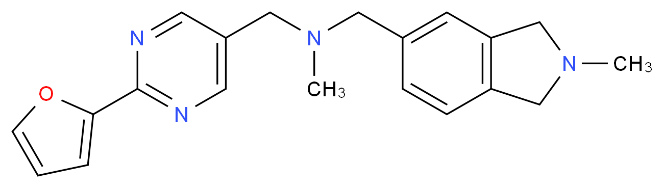 1-[2-(2-furyl)pyrimidin-5-yl]-N-methyl-N-[(2-methyl-2,3-dihydro-1H-isoindol-5-yl)methyl]methanamine_Molecular_structure_CAS_)