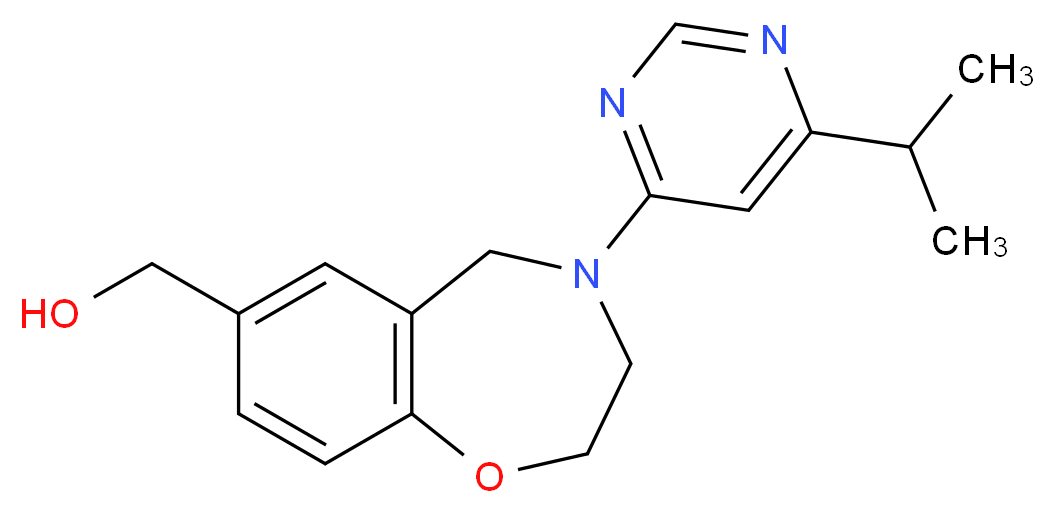 [4-(6-isopropylpyrimidin-4-yl)-2,3,4,5-tetrahydro-1,4-benzoxazepin-7-yl]methanol_Molecular_structure_CAS_)