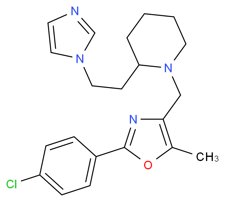 1-{[2-(4-chlorophenyl)-5-methyl-1,3-oxazol-4-yl]methyl}-2-[2-(1H-imidazol-1-yl)ethyl]piperidine_Molecular_structure_CAS_)