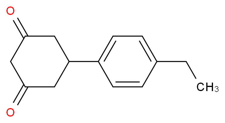 5-(4-Ethylphenyl)cyclohexane-1,3-dione_Molecular_structure_CAS_)