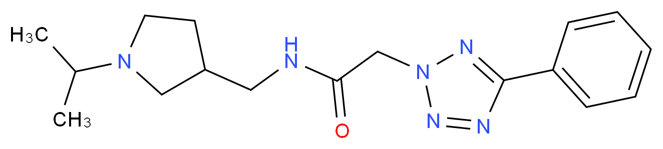 N-[(1-isopropylpyrrolidin-3-yl)methyl]-2-(5-phenyl-2H-tetrazol-2-yl)acetamide_Molecular_structure_CAS_)