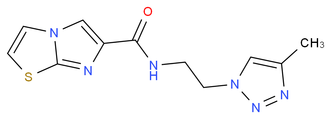 N-[2-(4-methyl-1H-1,2,3-triazol-1-yl)ethyl]imidazo[2,1-b][1,3]thiazole-6-carboxamide_Molecular_structure_CAS_)