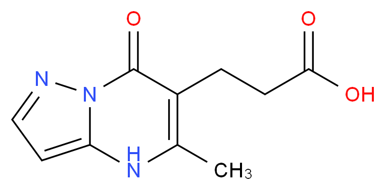 3-(5-Methyl-7-oxo-4,7-dihydropyrazolo-[1,5-a]pyrimidin-6-yl)propanoic acid_Molecular_structure_CAS_)