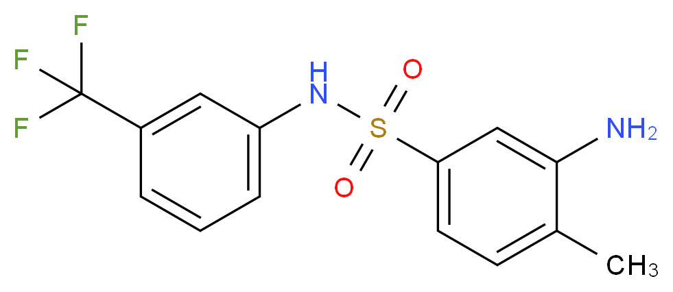 3-amino-4-methyl-N-[3-(trifluoromethyl)phenyl]benzenesulfonamide_Molecular_structure_CAS_)