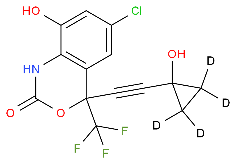 rac 8,14-Dihydroxy Efavirenz-d4_Molecular_structure_CAS_1189859-26-4)