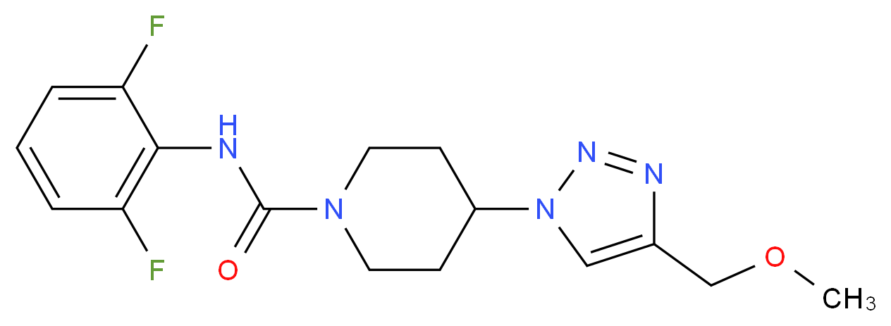 N-(2,6-difluorophenyl)-4-[4-(methoxymethyl)-1H-1,2,3-triazol-1-yl]-1-piperidinecarboxamide_Molecular_structure_CAS_)