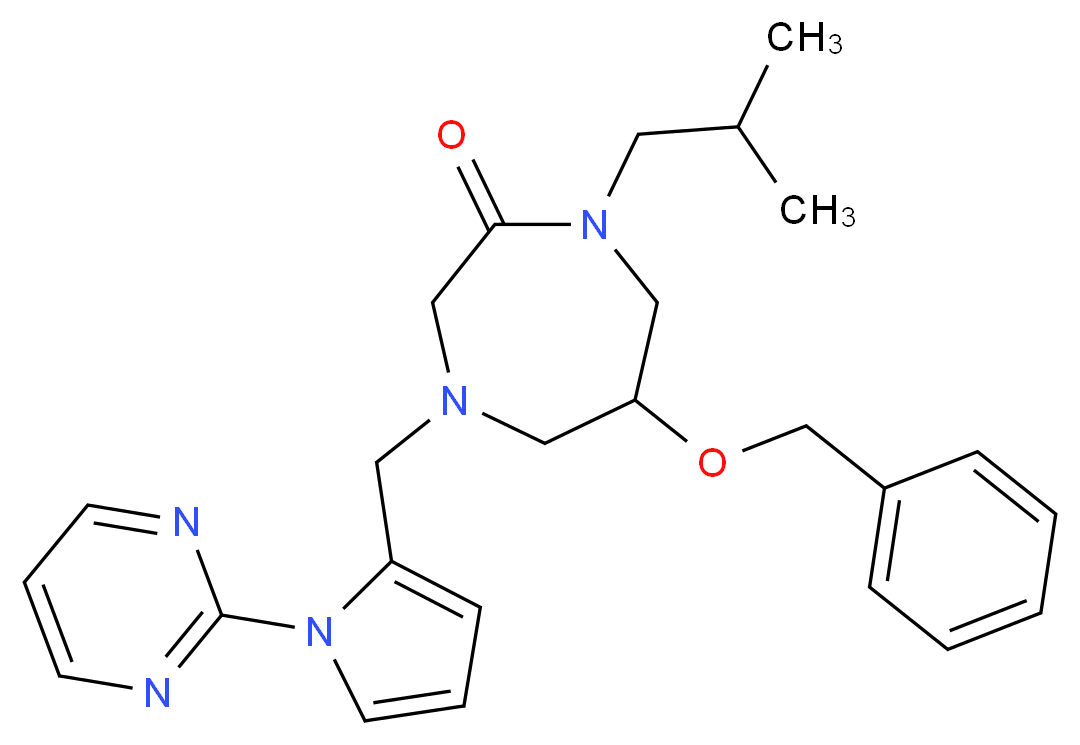 6-(benzyloxy)-1-isobutyl-4-{[1-(2-pyrimidinyl)-1H-pyrrol-2-yl]methyl}-1,4-diazepan-2-one_Molecular_structure_CAS_)