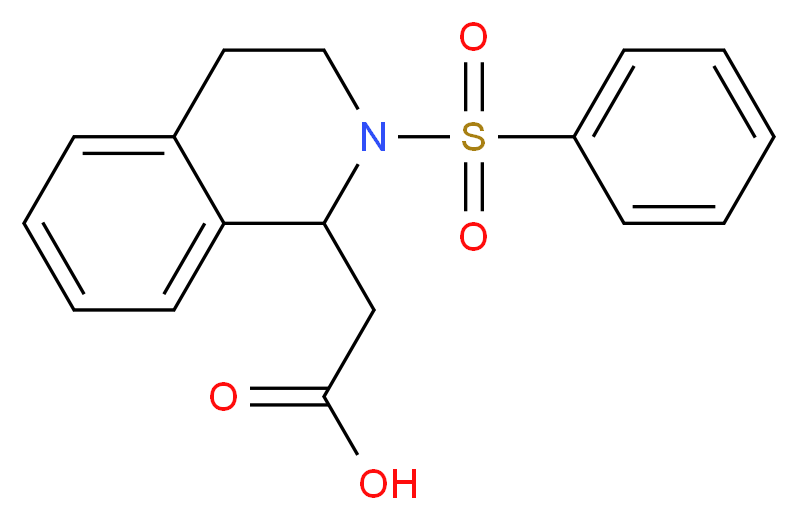 (2-Benzenesulfonyl-1,2,3,4-tetrahydro-isoquinolin-1-yl)-acetic acid_Molecular_structure_CAS_)