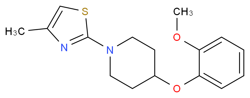 4-(2-methoxyphenoxy)-1-(4-methyl-1,3-thiazol-2-yl)piperidine_Molecular_structure_CAS_)