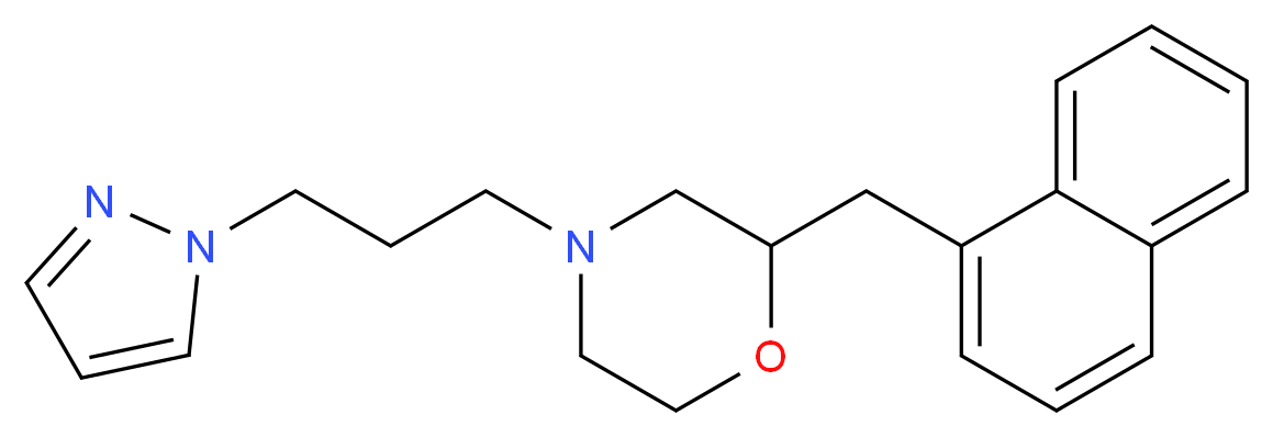 2-(1-naphthylmethyl)-4-[3-(1H-pyrazol-1-yl)propyl]morpholine_Molecular_structure_CAS_)